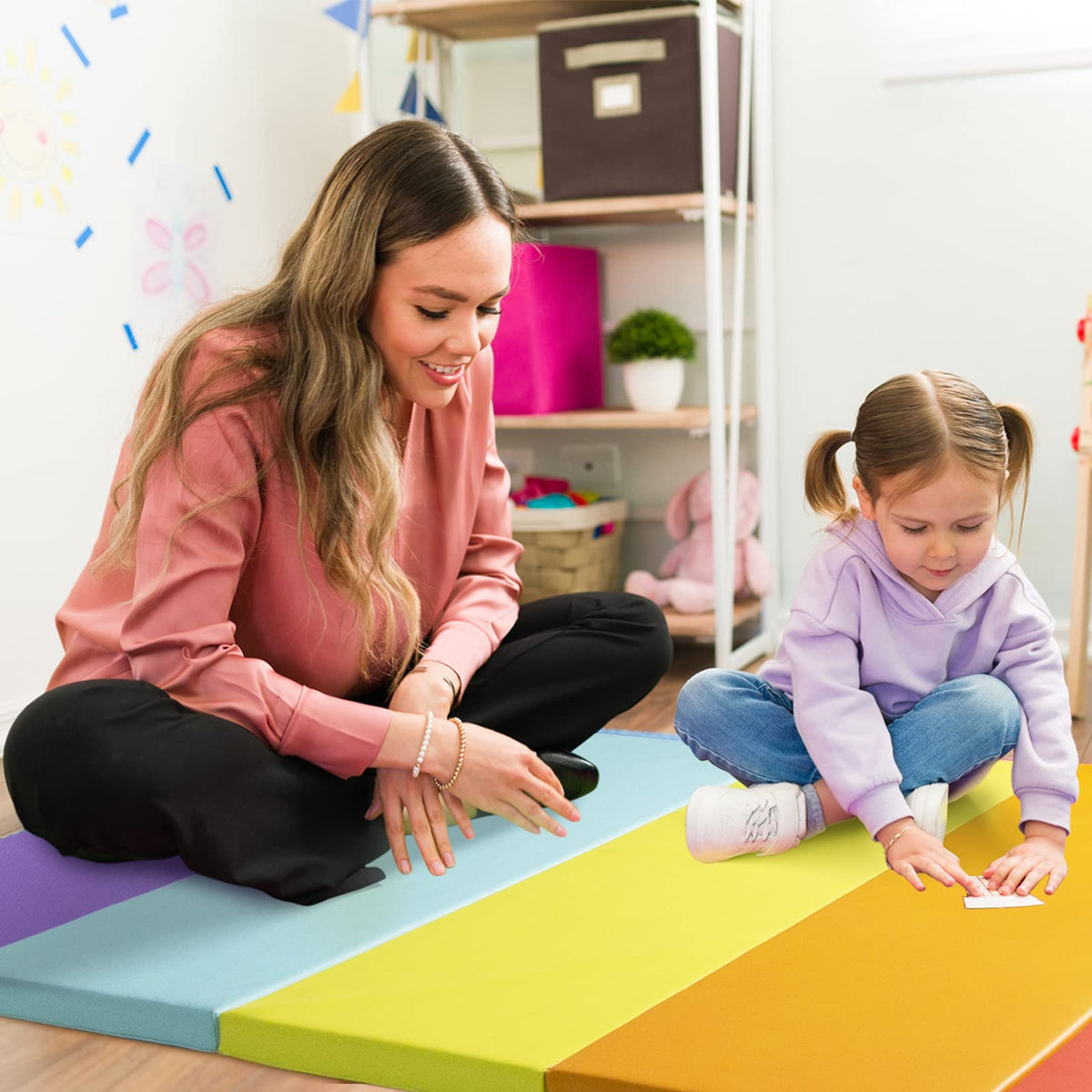 Kangaroo Hoppers Gymnastics Tumbling Mats Foldable Gym Tumble Mat for Kids