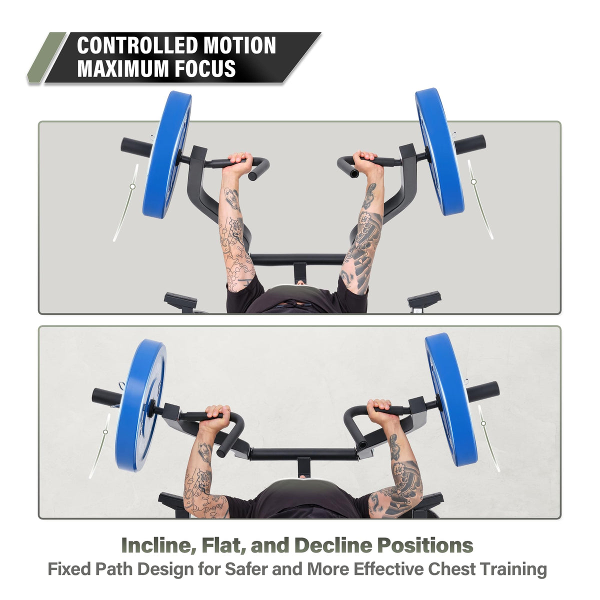Major Fitness Drone P1 Bench Press Rack with Independent Arms â Adjustable Flat & Incline Bench Press for Chest & AB Workouts â Perfect Home Gym Equipment