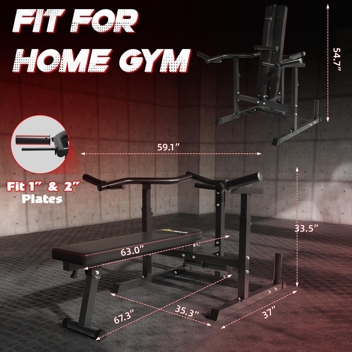 Chest Press Machine,Weight Bench Press with Independent Converging Arm