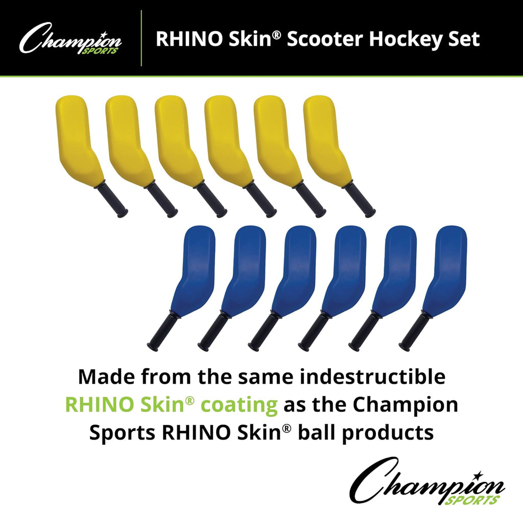 Champion Sports SHSET Rhino SkinÂ® Scooter Hockey Set
