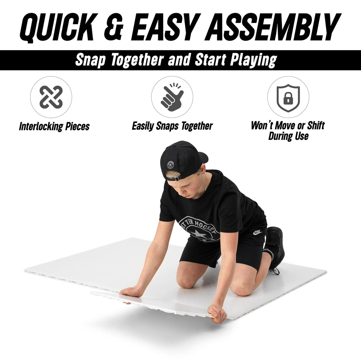 Better Hockey Extreme Dryland Flooring Tiles - Synthetic Ice Panels for Hockey, Professional Quality Training Aid for Shooting, Passing and Stickhandling
