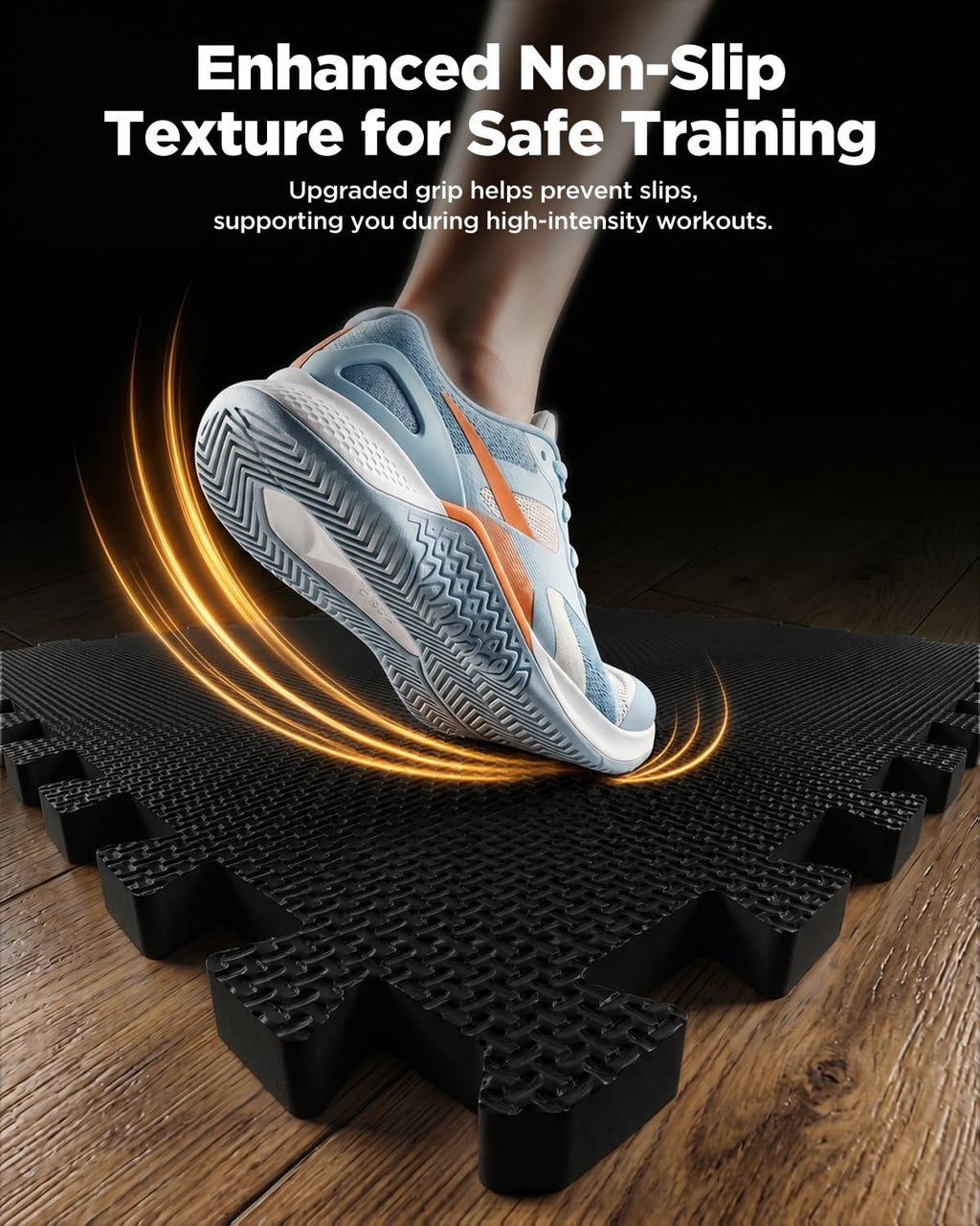 1/2" Thick 24 Pcs 96 Sq Ft EVA Foam Puzzle Exercise Mats, High-Density Interlocking Foam Floor Tiles for Home Gym, Gym Mat for Workout Equipment & Direct Exercise, Floor Padding for Kids