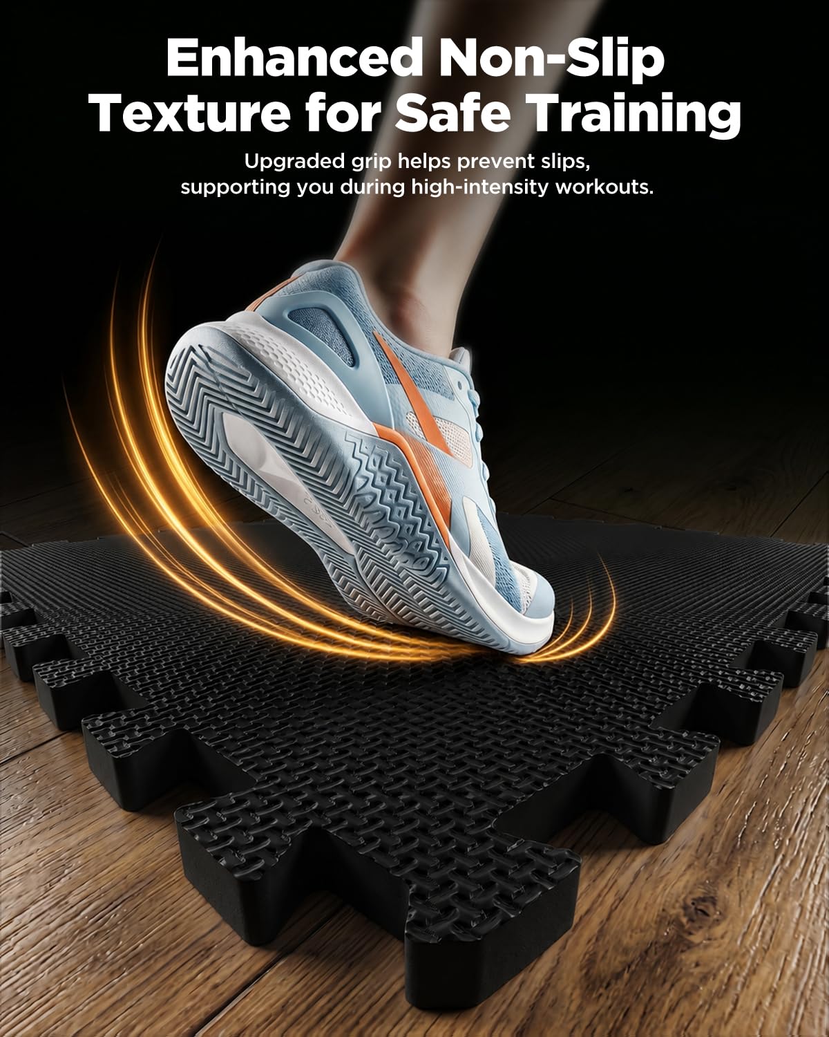 1/2" Thick 24 Pcs 96 Sq Ft EVA Foam Puzzle Exercise Mats, High-Density Interlocking Foam Floor Tiles for Home Gym, Gym Mat for Workout Equipment & Direct Exercise, Floor Padding for Kids
