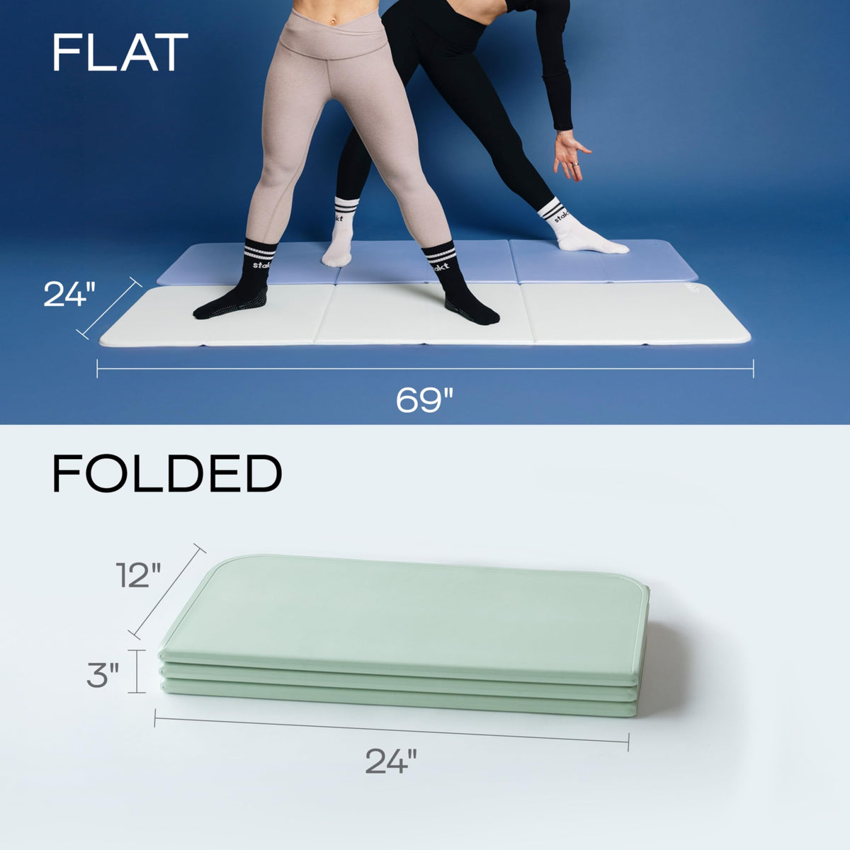 Stakt The Original Foldable Yoga Mat - Non-Slip