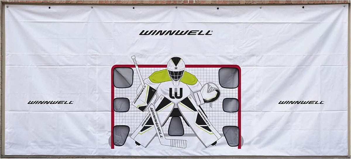Winnwell Hockey Garage Shooting Tarp - Foldable Street Hockey Goalie Pads - Training Equipment for Shooting Target Games
