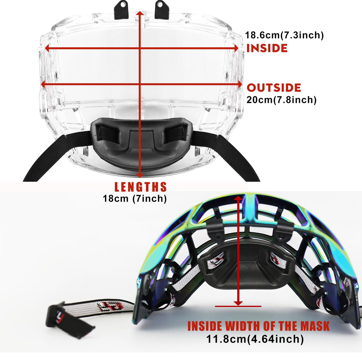 GY Hockey Full Shield Visor Junior Ice Hockey Helmet Full Face Protection Visor Youth Anti-Scratch/Anti-Fog