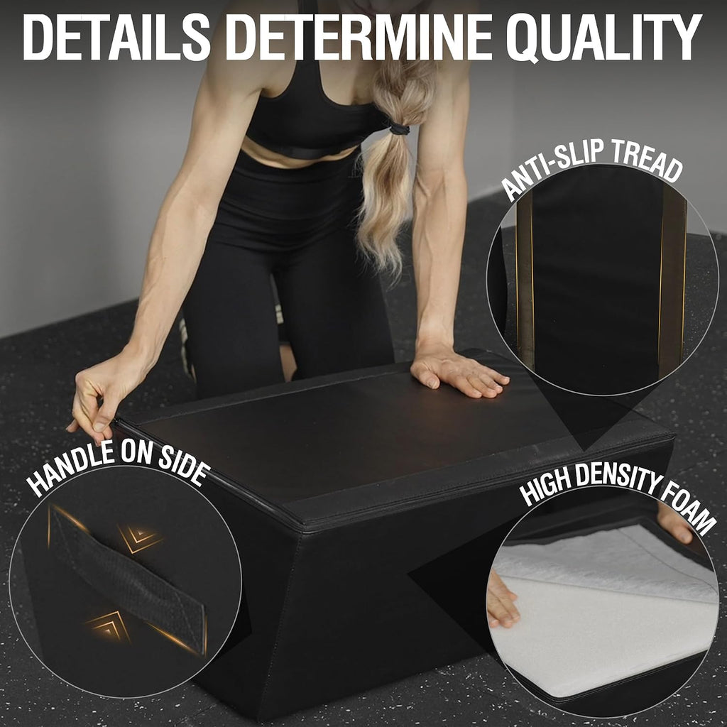 Mikolo Hip Thrust Bench, Hip Thrust Machine at Home for Glute Bridge, Multi-Functional Hip Thrust Box with Non-Slip, Glute Workout Equipment, 700LB Load Capacity, Core & Ab Strength Training