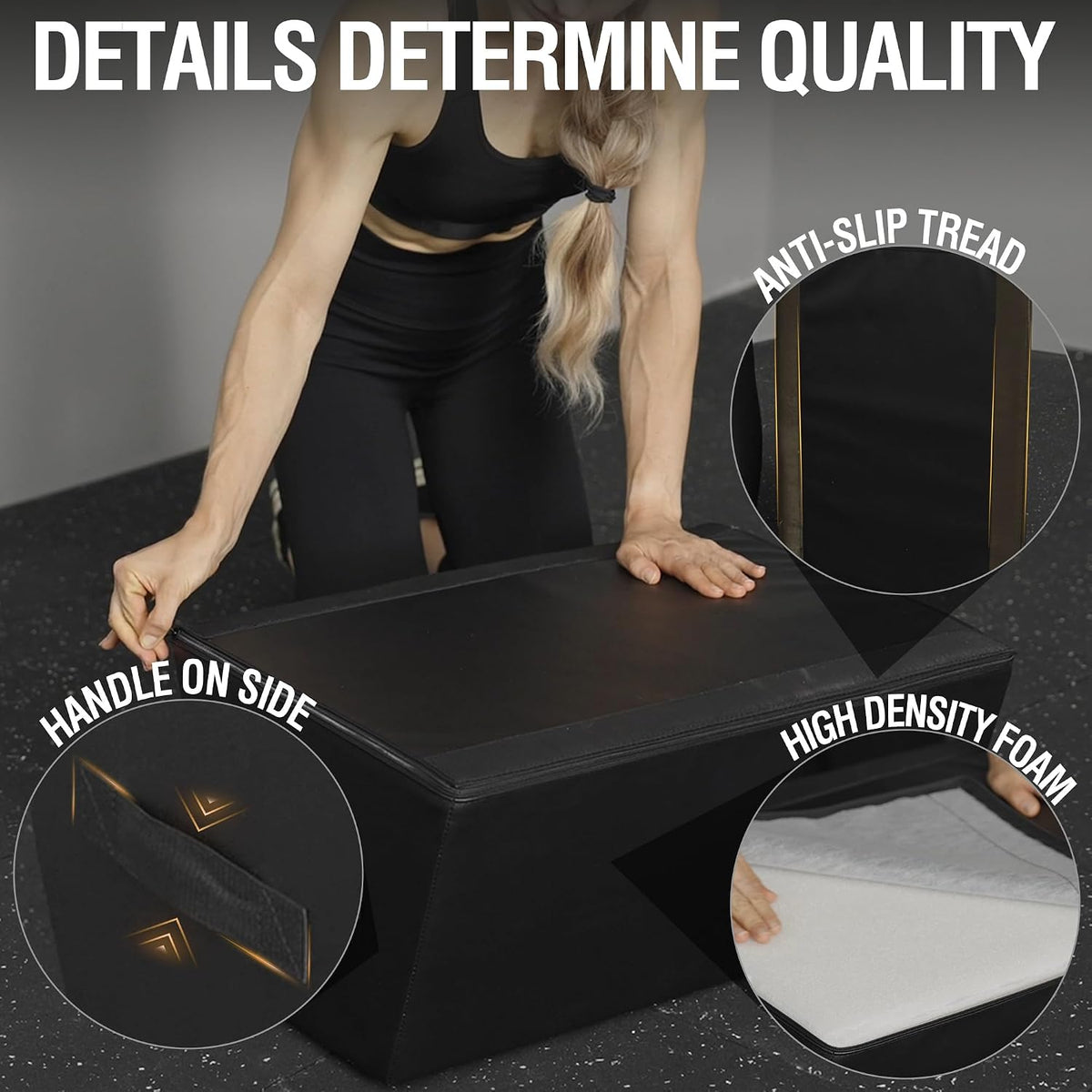 Mikolo Hip Thrust Bench, Hip Thrust Machine at Home for Glute Bridge, Multi-Functional Hip Thrust Box with Non-Slip, Glute Workout Equipment, 700LB Load Capacity, Core & Ab Strength Training