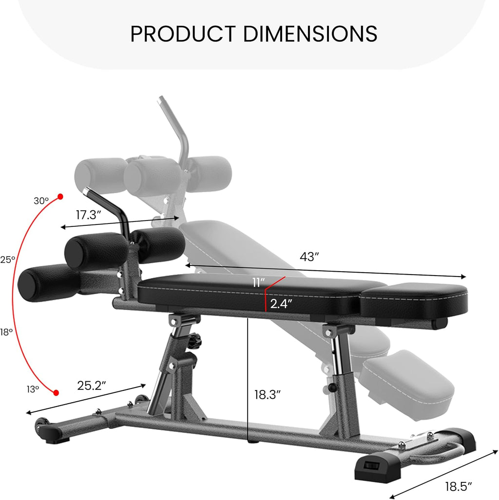 Finer Form Semi-Commercial Decline Sit Up and Flat Weight Bench