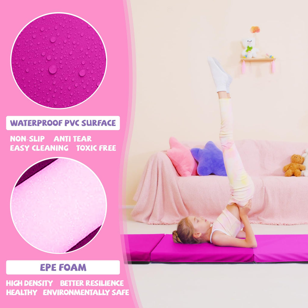 Kangaroo Hoppers Gymnastics Tumbling Mats Foldable Gym Tumble Mat for Kids