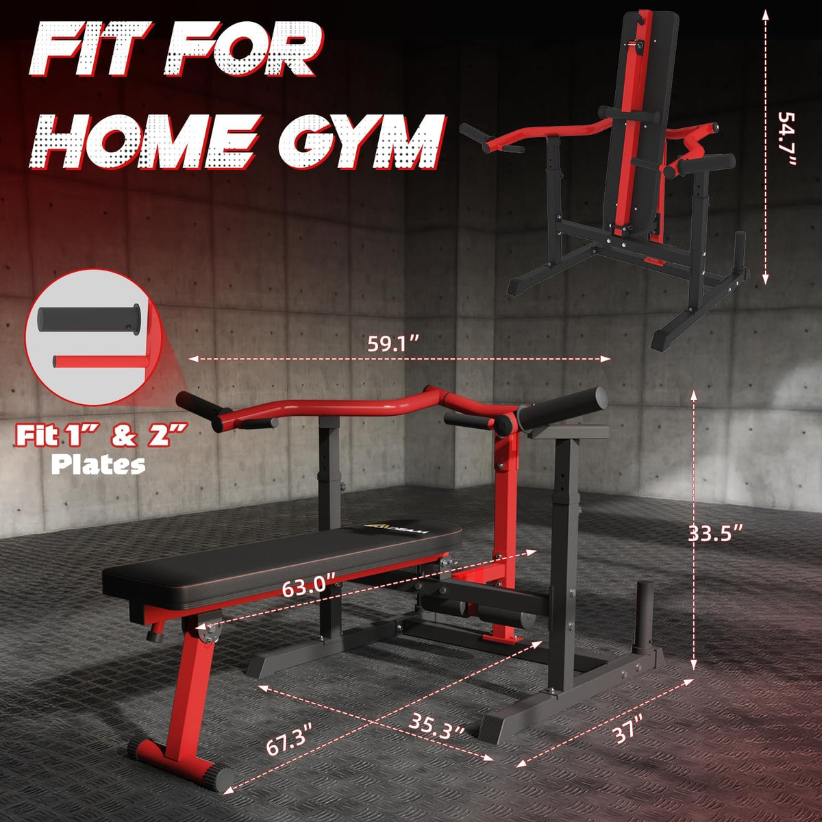 Chest Press Machine,Weight Bench Press with Independent Converging Arm