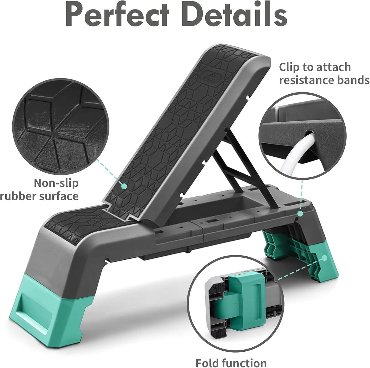 leikefitness Exercise Step Platform, Multifunctional Aerobic Deck
