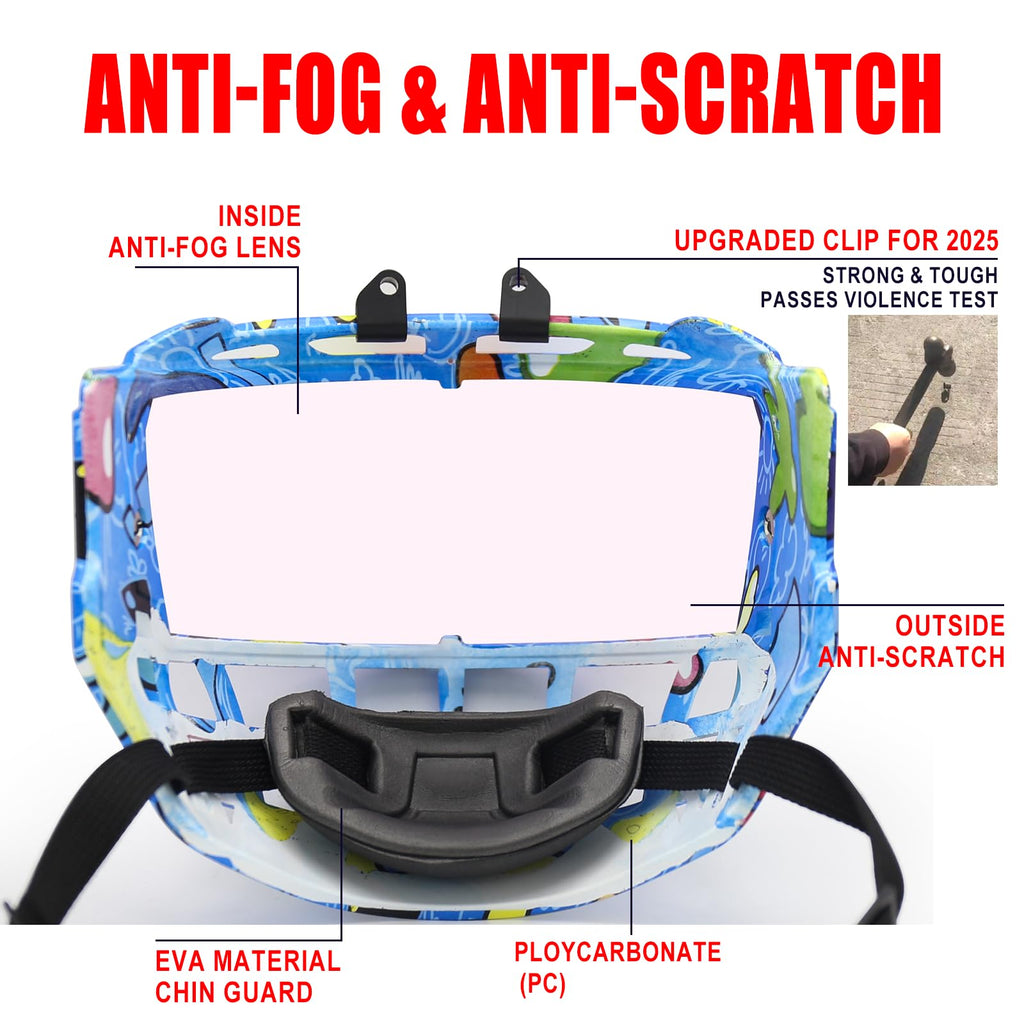 GY Hockey Full Shield Visor Junior Ice Hockey Helmet Full Face Protection Visor Youth Anti-Scratch/Anti-Fog