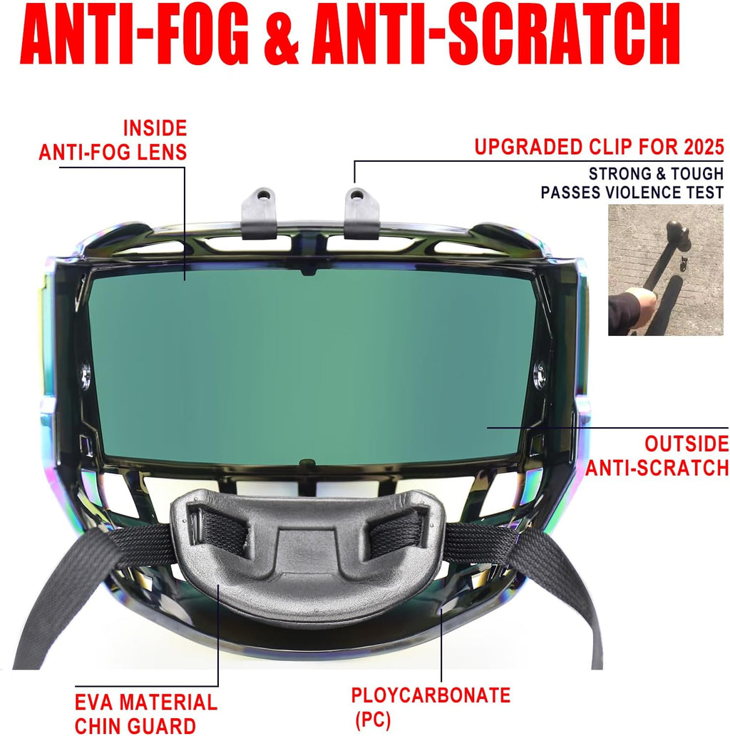 GY Hockey Full Shield Visor Junior Ice Hockey Helmet Full Face Protection Visor Youth Anti-Scratch/Anti-Fog
