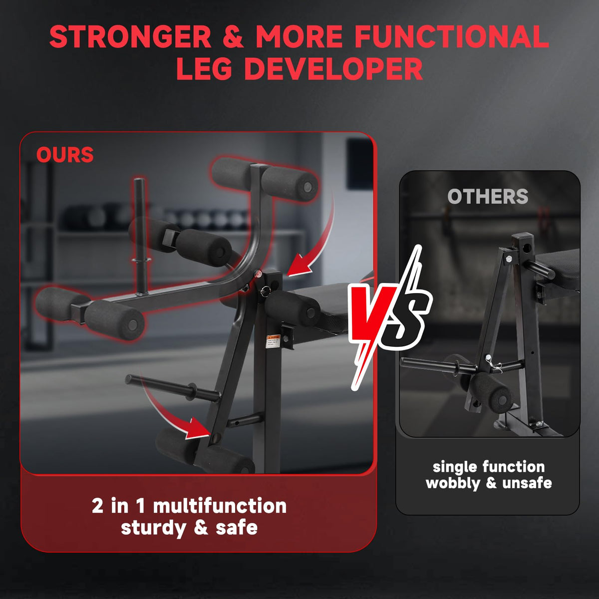 750LBS Adjustable Weight Bench Set for Full Body Workout