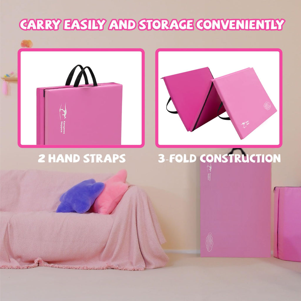 Kangaroo Hoppers Gymnastics Tumbling Mats Foldable Gym Tumble Mat for Kids