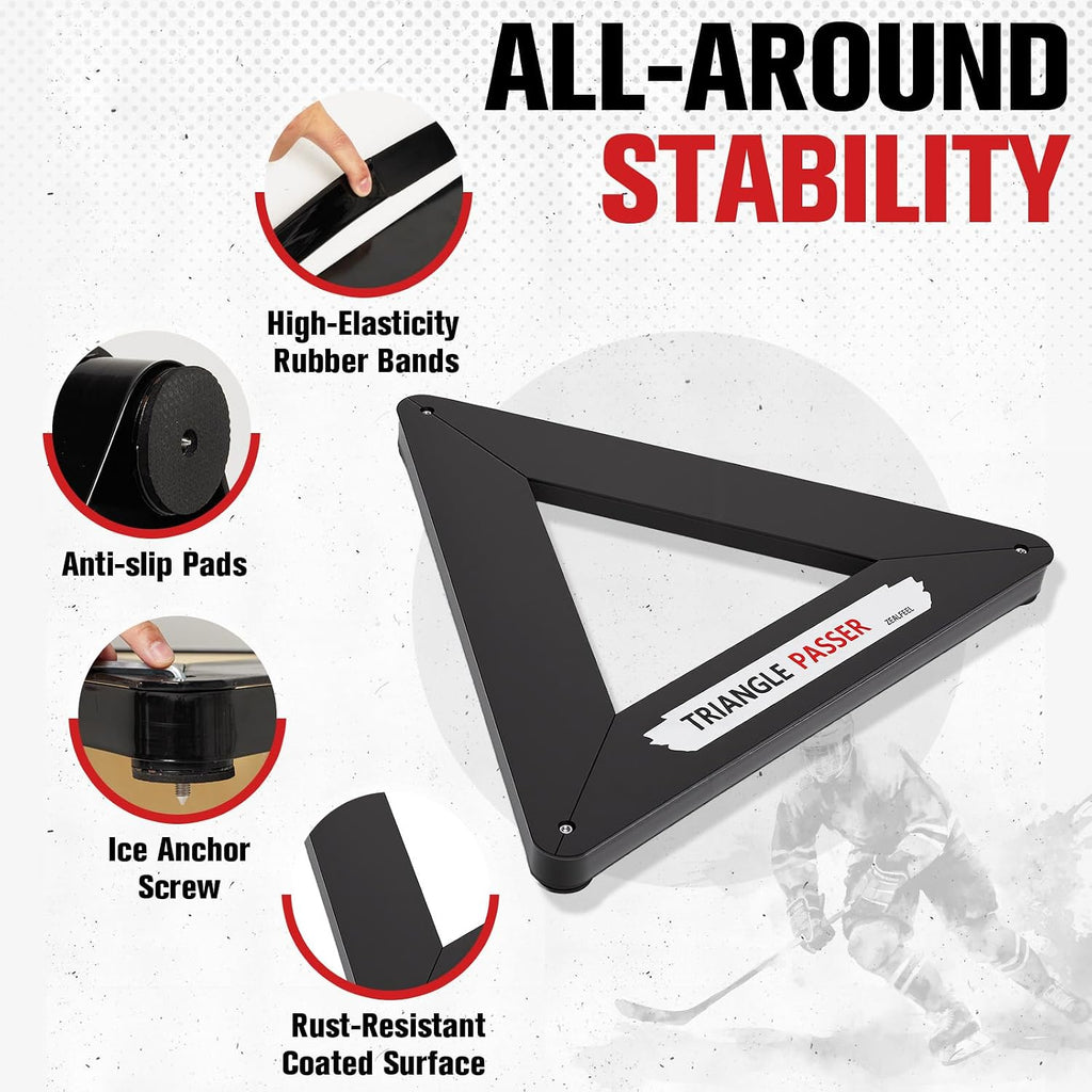 ZEALFEEL Triangle Hockey Rebounder, 26 Inch Passer Training Aid
