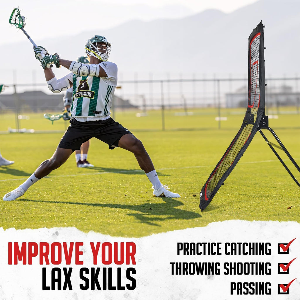 ZEALFEEL Lacrosse Rebounder with 5 Adjustable Angles, 4x6FT/4x7FT
