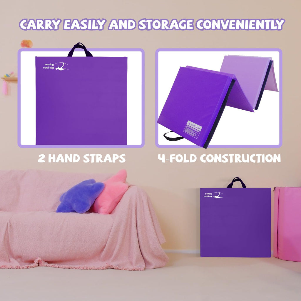 Kangaroo Hoppers Gymnastics Tumbling Mats Foldable Gym Tumble Mat for Kids