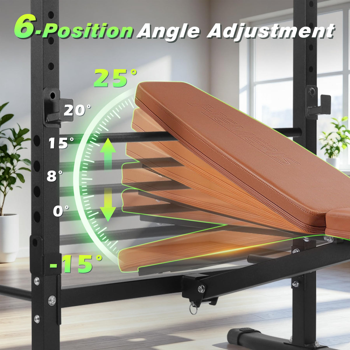 Adjustable Weight Bench for Home Gym 2.2 Inch Thick Pad