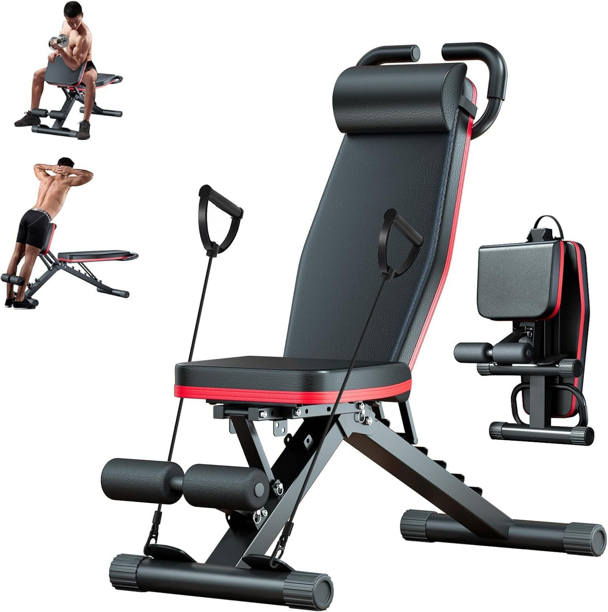 ALSO GO Adjustable Weight Bench for Home Gym, Foldable Workout Bench