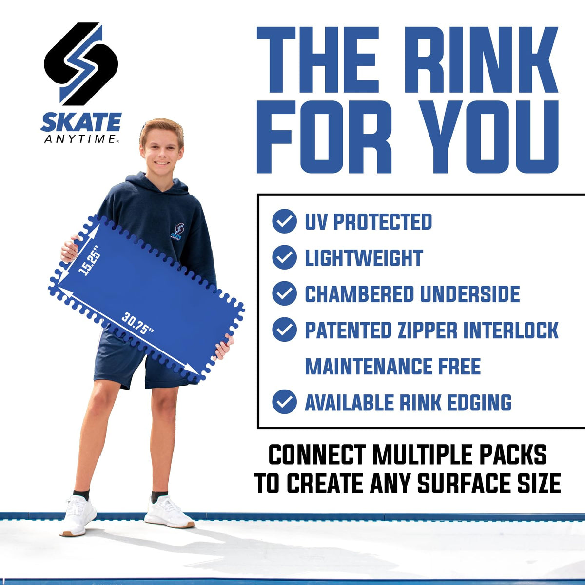 Skate Anytime Precision Dryland Hockey Tiles â Expandable Off-Ice Hockey Training Zones for Stickhandling, Passing & Shooting