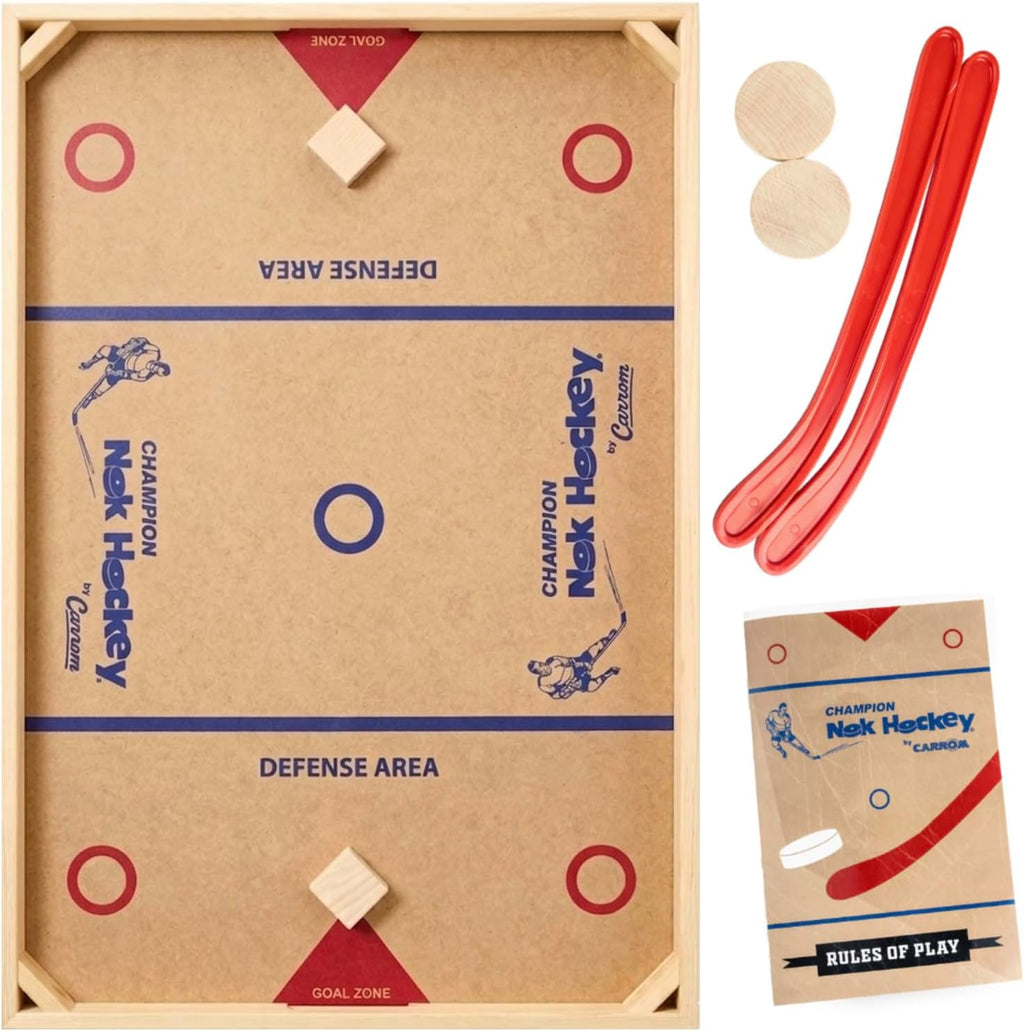 Carrom Champion Nok Hockey Game (Standard Size) â Wooden Board Games for Adults & Children â Indoor and Outdoor Games for Family â Sports Board Games