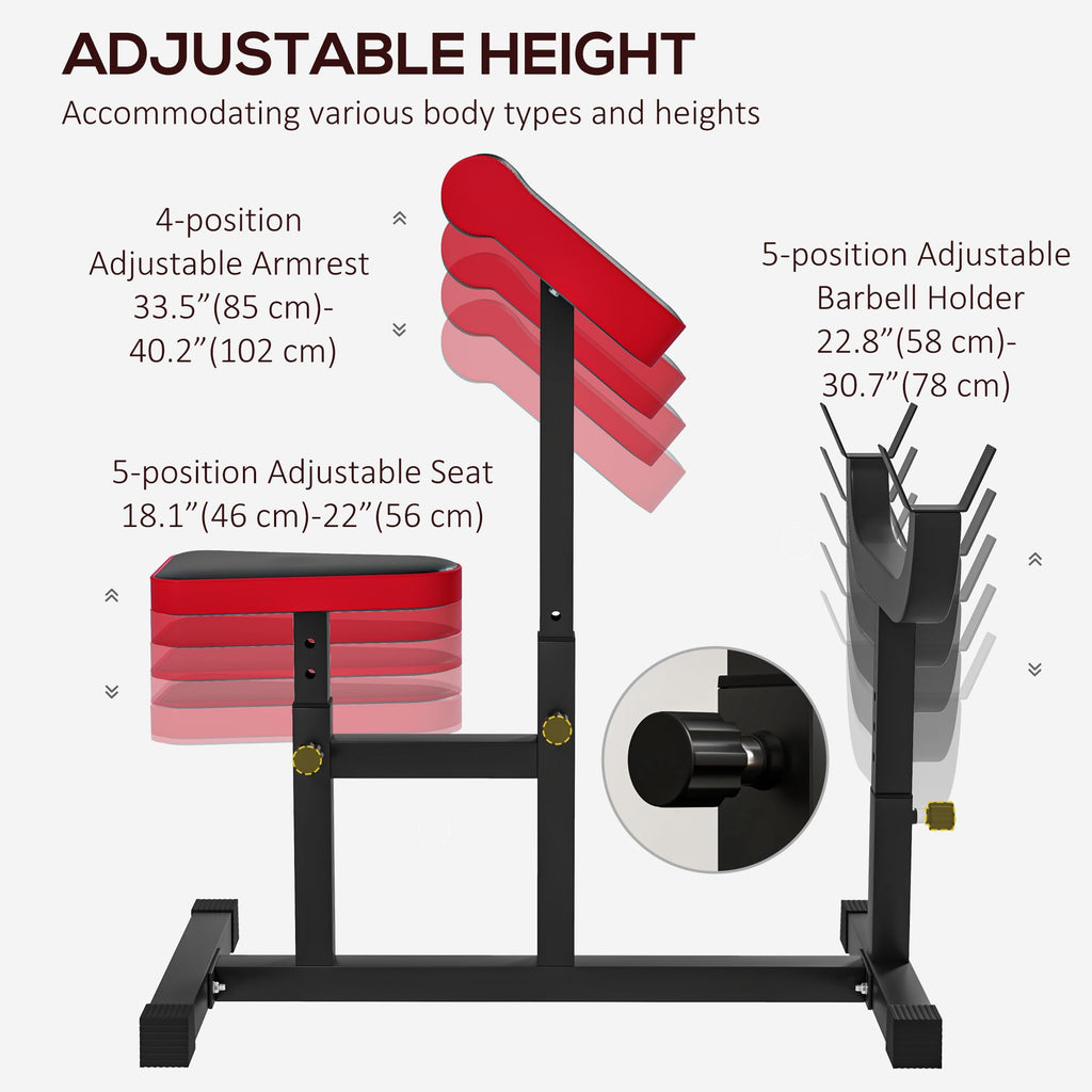 Soozier Adjustable Preacher Curl Bench with Brabell Rack 265 LBS