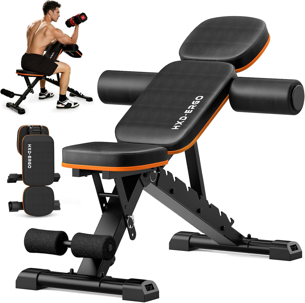 Adjustable Weight Bench for Home Gym, Foldable Workout Bench, Incline Bench