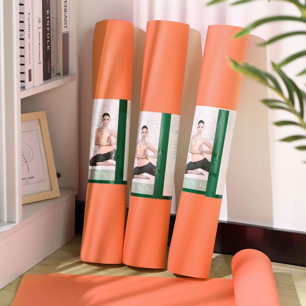 Amylove 12 Pieces Yoga Mats Bulk 68x24x0.12 Inch Exercise Non Slip Fitness Workout Mats for Women Men Home Workout Gym Yoga