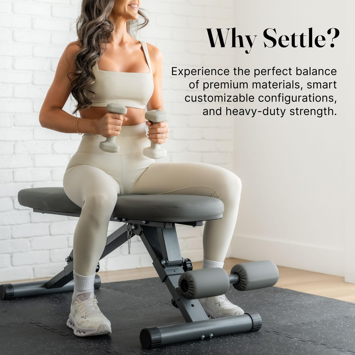 WeGym Workout Bench, Adjustable and Collapsible for Home Gym Training