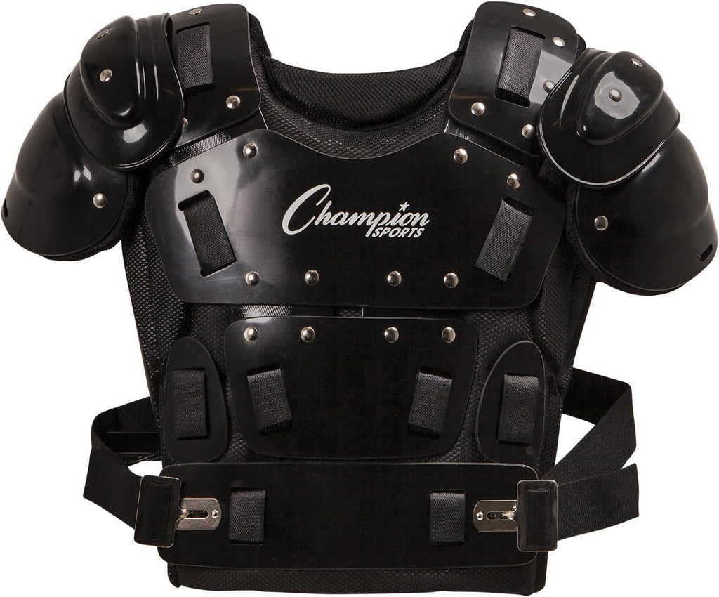 Champion Sports 17" Outside Plastic Shield Pro Model Umpire Chest Protector - Soft Foam Padded Chest Protector - Adult