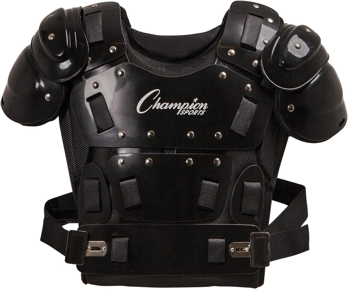 Champion Sports 17" Outside Plastic Shield Pro Model Umpire Chest Protector - Soft Foam Padded Chest Protector - Adult