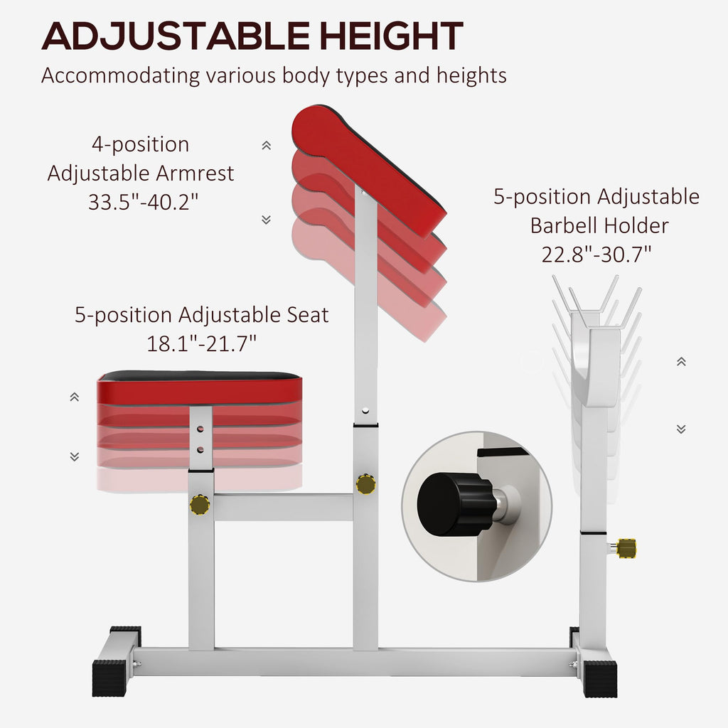 Soozier Adjustable Preacher Curl Bench with Brabell Rack 265 LBS