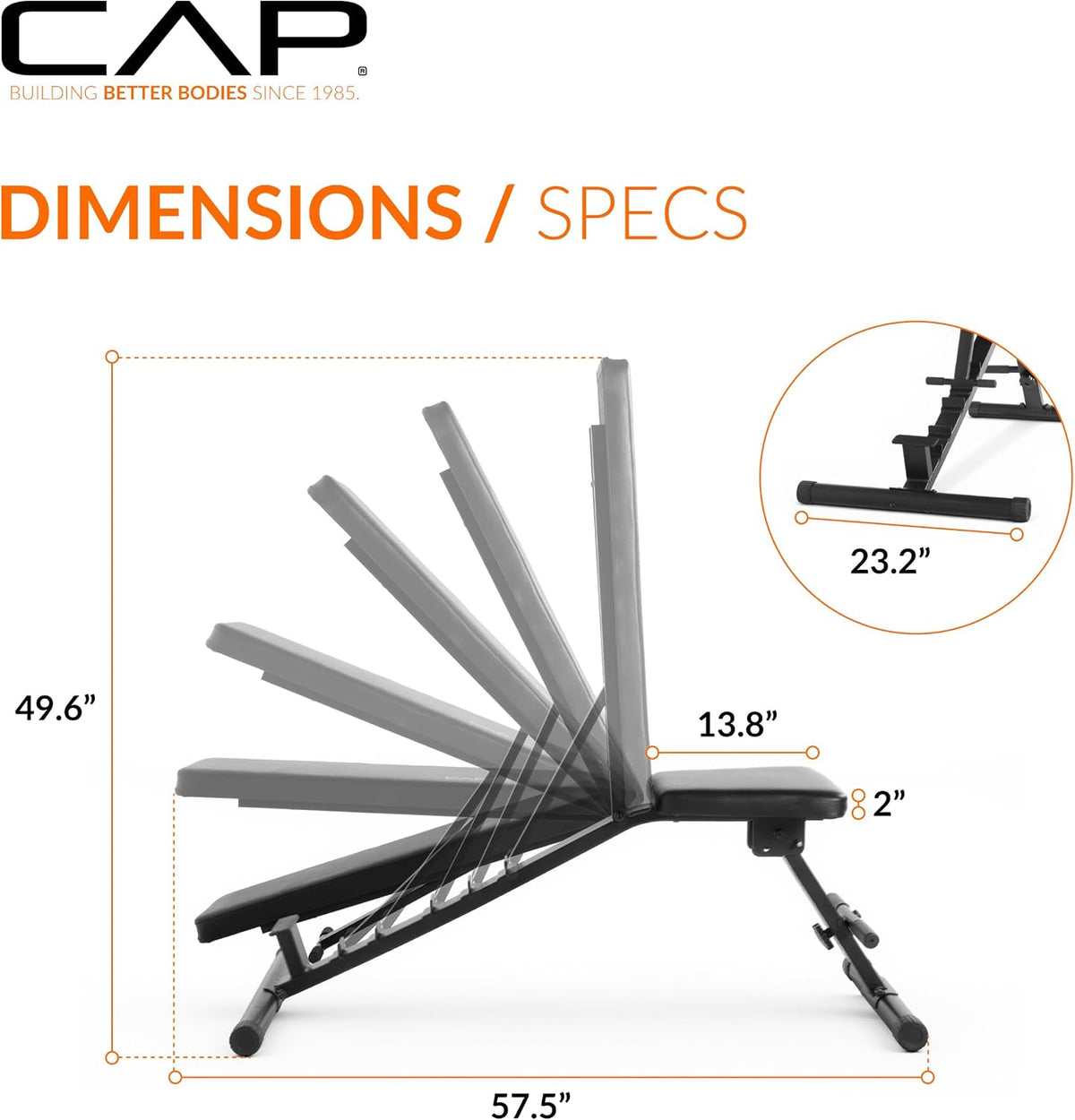 CAP Barbell Multi-Purpose Adjustable Utility Strength Training Weight Bench | Multiple Options
