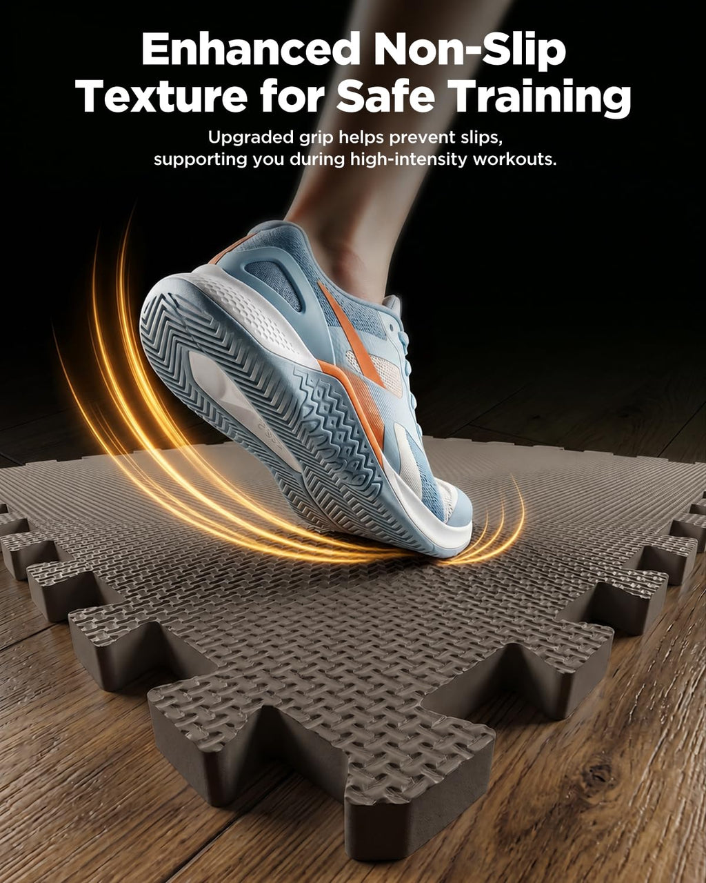 1/2" Thick 24 Pcs 96 Sq Ft EVA Foam Puzzle Exercise Mats, High-Density Interlocking Foam Floor Tiles for Home Gym, Gym Mat for Workout Equipment & Direct Exercise, Floor Padding for Kids