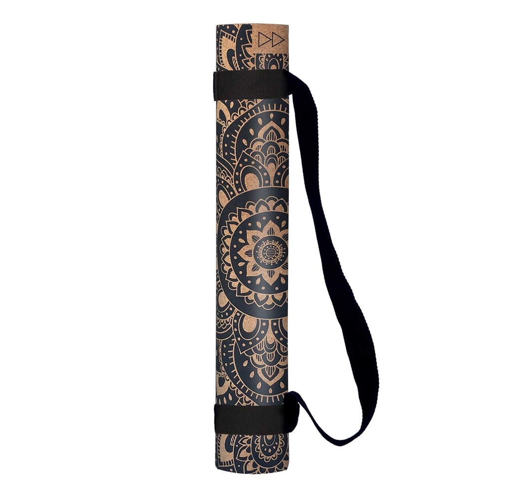 YOGA DESIGN LAB | The Cork Yoga Mat | Eco Luxury | Ideal for Hot Yoga, Power, Bikram, Ashtanga, Sweaty Workouts | Studio Quality | Includes Carrying Strap!