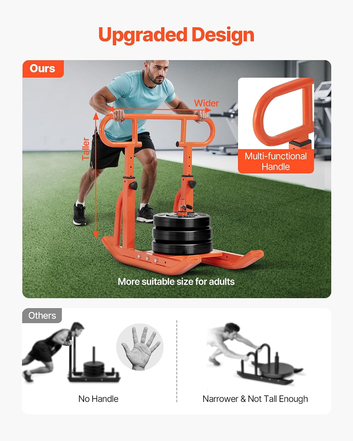 VEVOR Weight Sled,Workout Sled for Push-Pull Running & Strength Training
