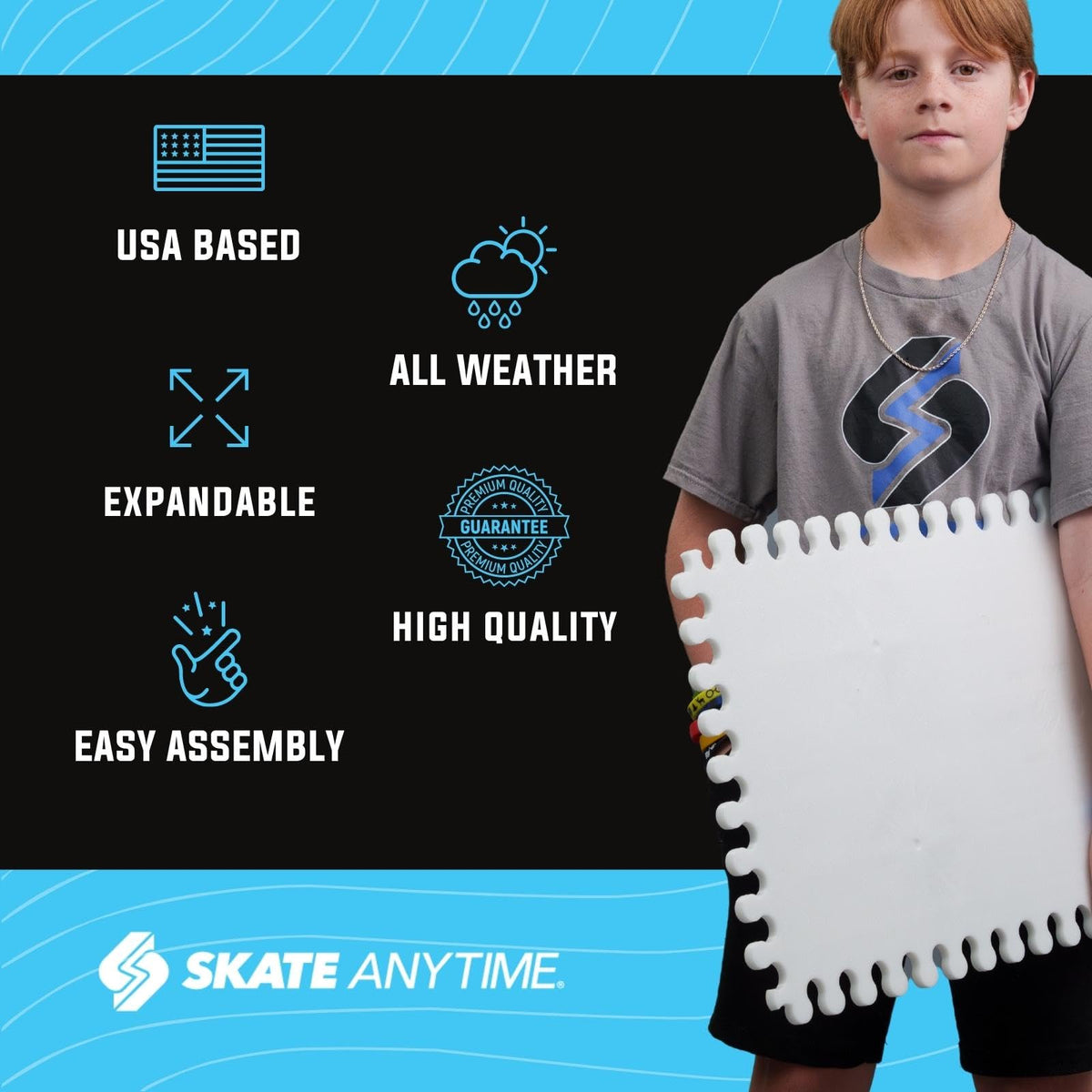 Skate Anytime Precision Dryland Hockey Tiles â Expandable Off-Ice Hockey Training Zones for Stickhandling, Passing & Shooting