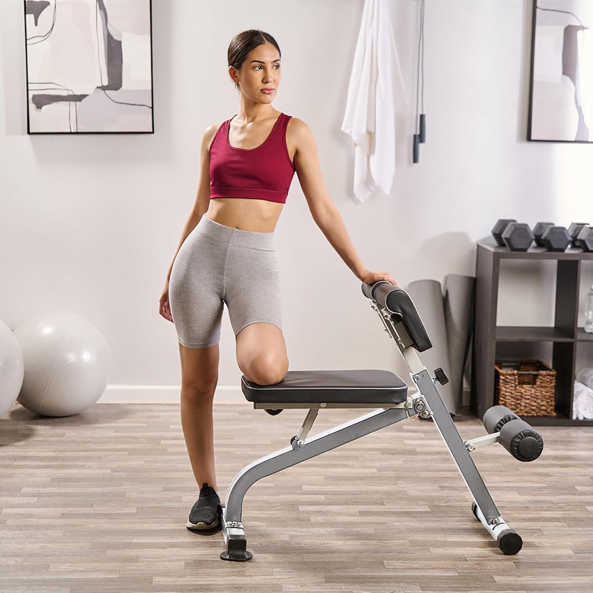 Lifepro SculptTrainer Roman Chair â 20+ Exercises, Foldable, 330 lb Cap