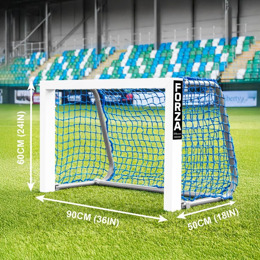 FORZA Mini Target Hockey Goal â Heavy-Duty Aluminum Training Goal â 3ft & 12ft Options â Folding Side Frames & UV-Treated Net â Ideal for Drills & Shooting Practice
