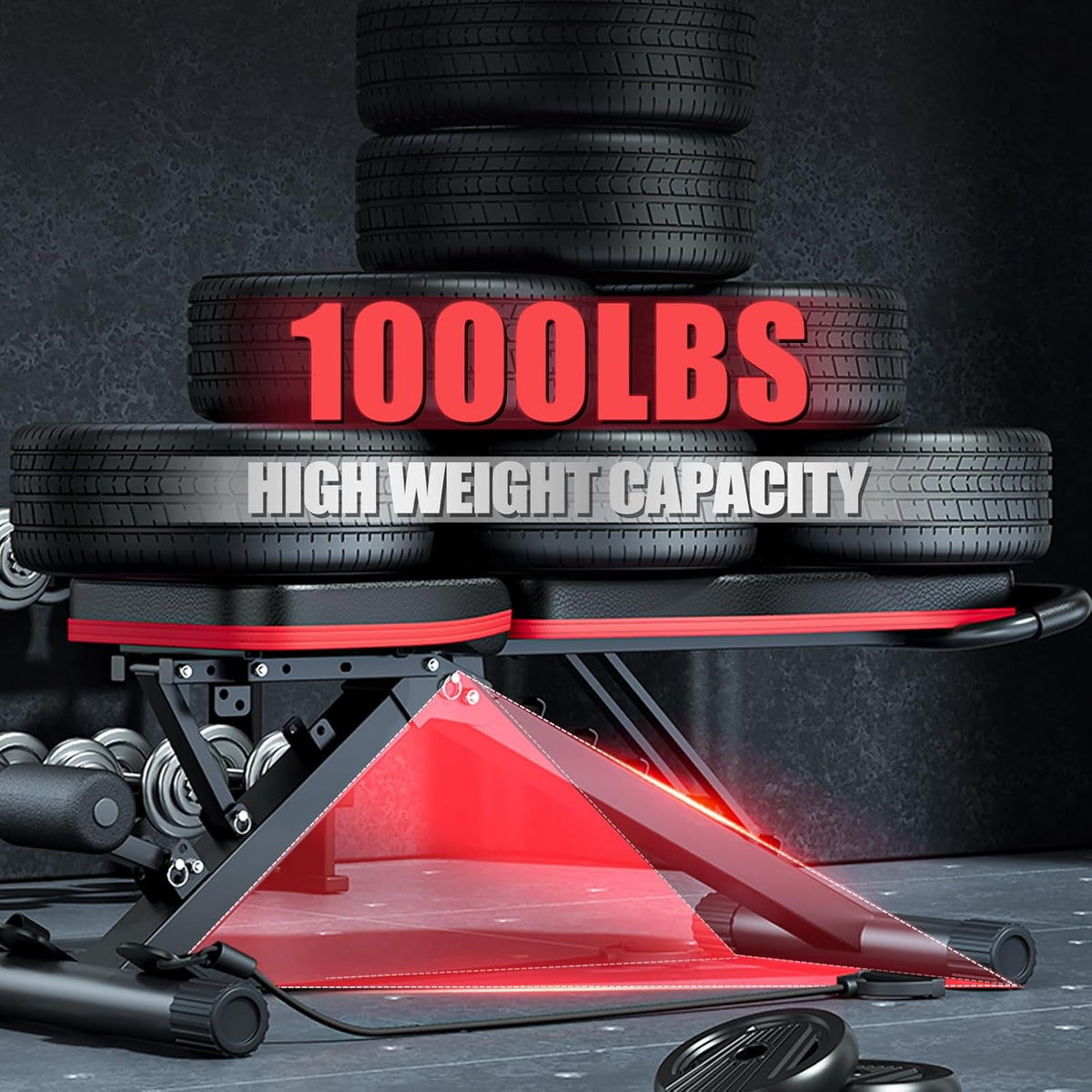 ALSO GO 14in1 Adjustable Weight Bench for Home Gym, Foldable Workout Bench