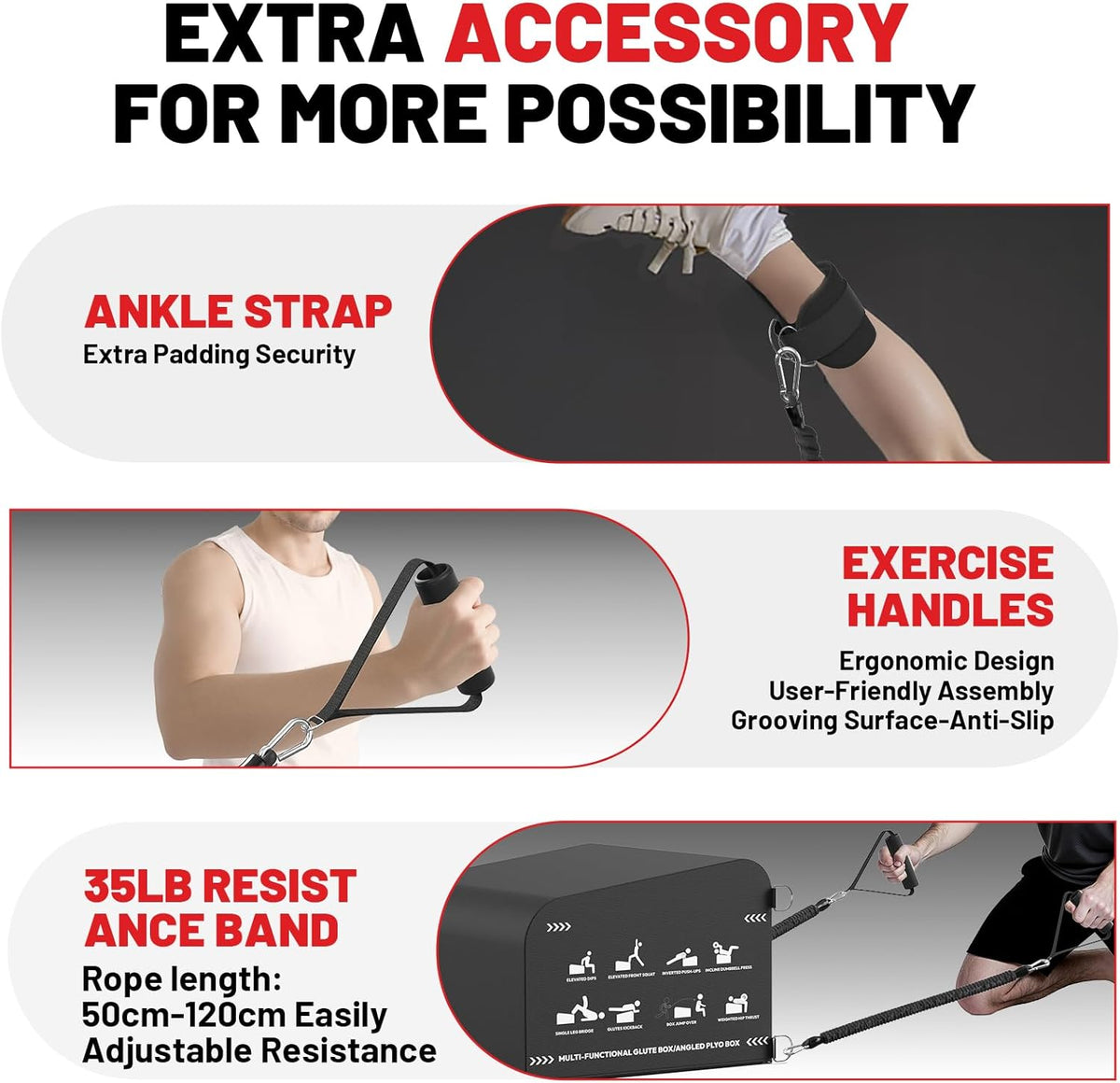 Hip Thrust Box Multifunctional Angled Glute Box for Hip Strength Ab Workout