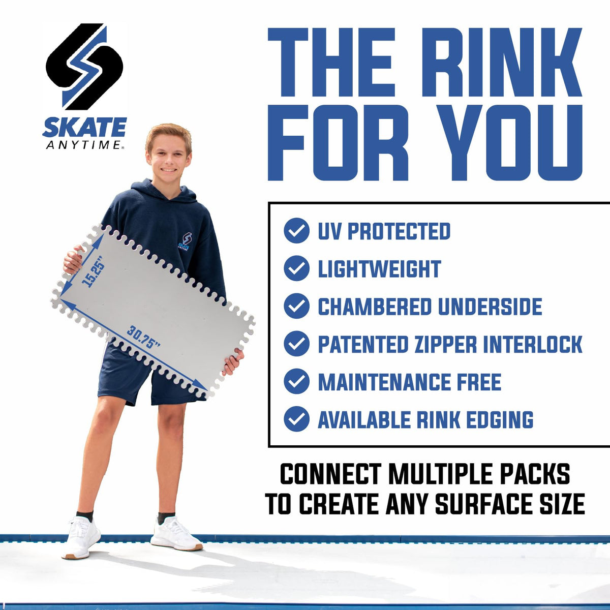 Skate Anytime Precision Dryland Hockey Tiles â Expandable Off-Ice Hockey Training Zones for Stickhandling, Passing & Shooting