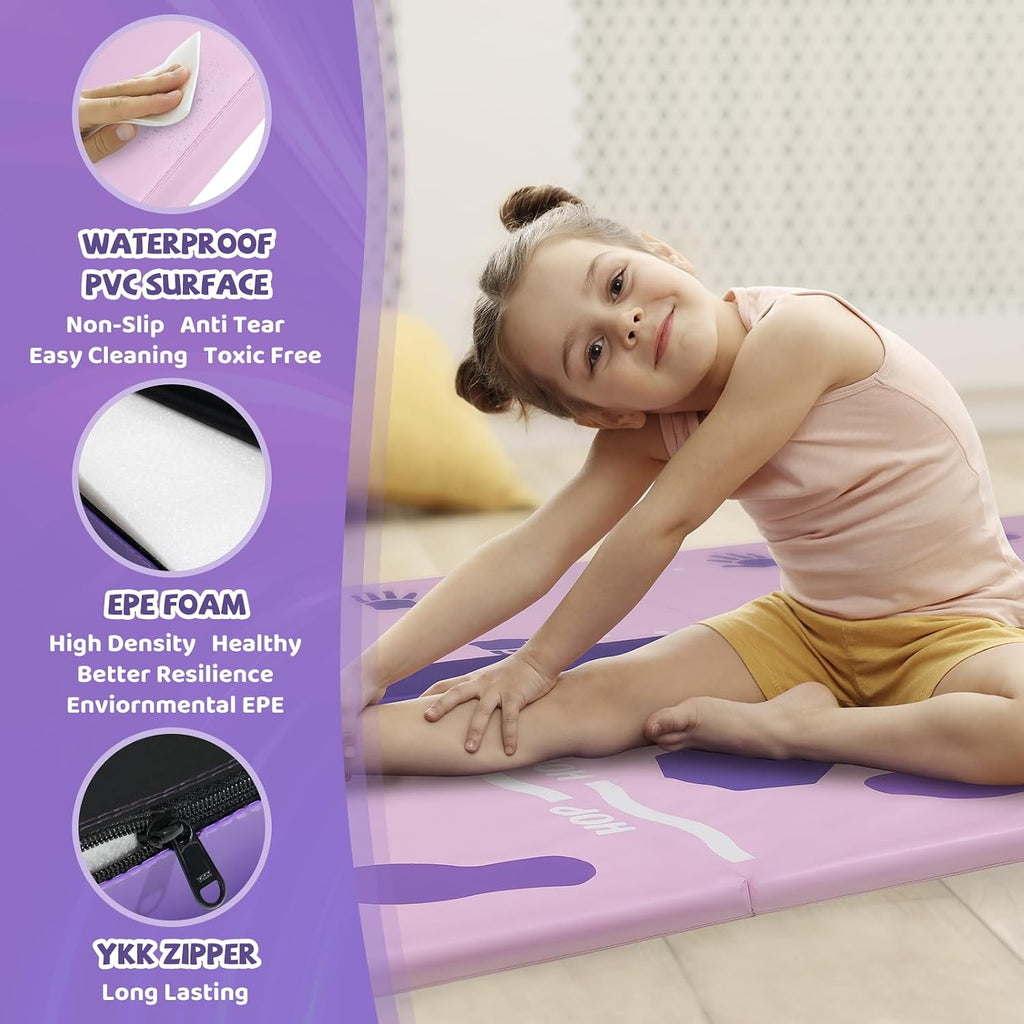 Kangaroo Hoppers Gymnastics Tumbling Mats Foldable Gym Tumble Mat for Kids
