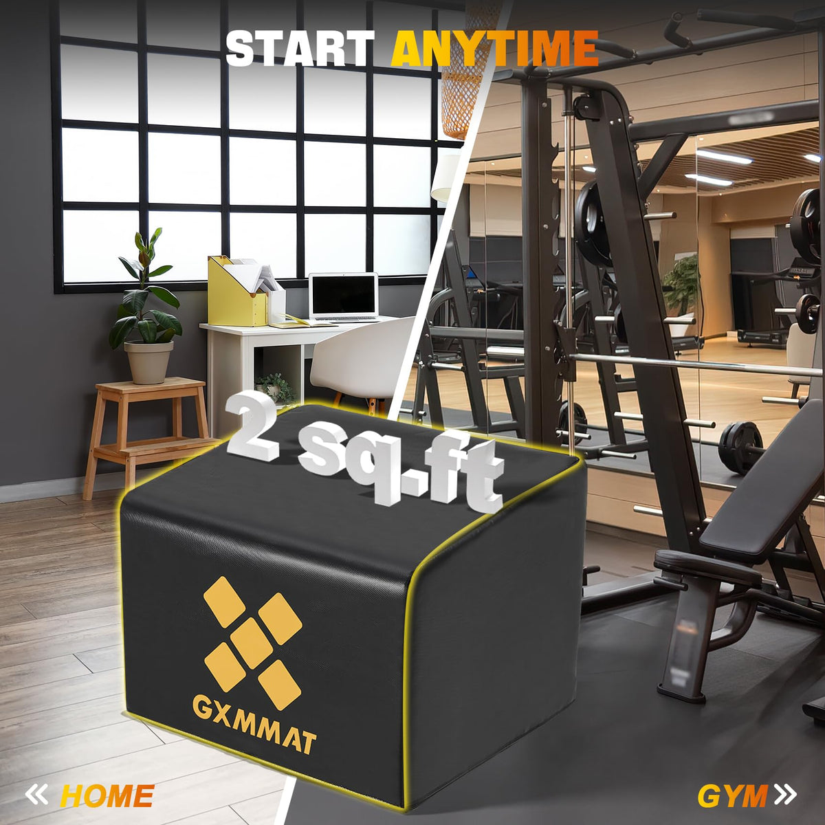 GXMMAT Hip Thrust Bench, Multi-Functional Hip Thrust Machine with Non-Slip Bottom Surface, Hip Thrust Box at Home Gym for Glute Bridge, Push-Ups, Squat, Ab Exercise, and All Body Workout Equipment