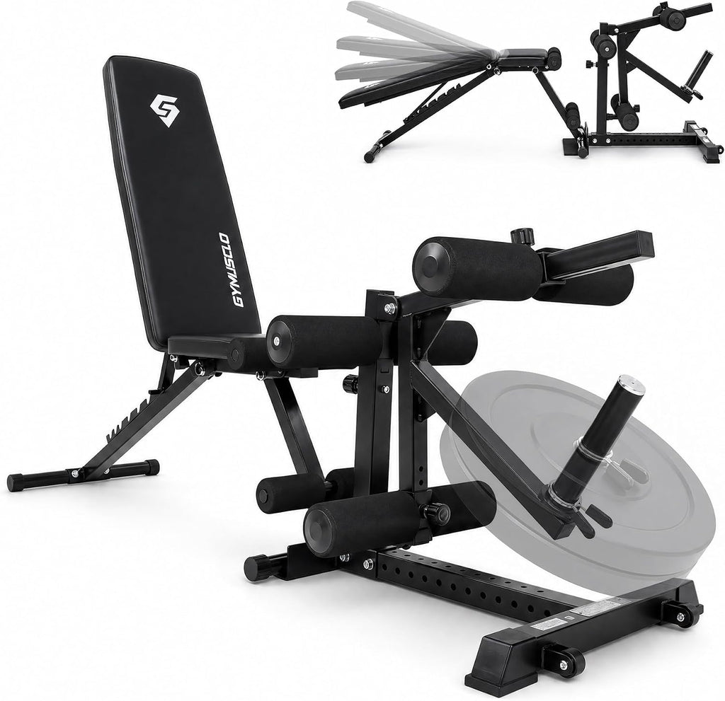 4-in-1 Leg Extension and Curl Attachment for Home Gym