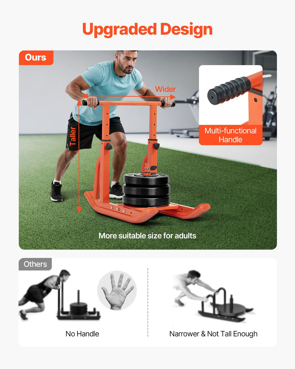VEVOR Weight Sled,Workout Sled for Push-Pull Running & Strength Training