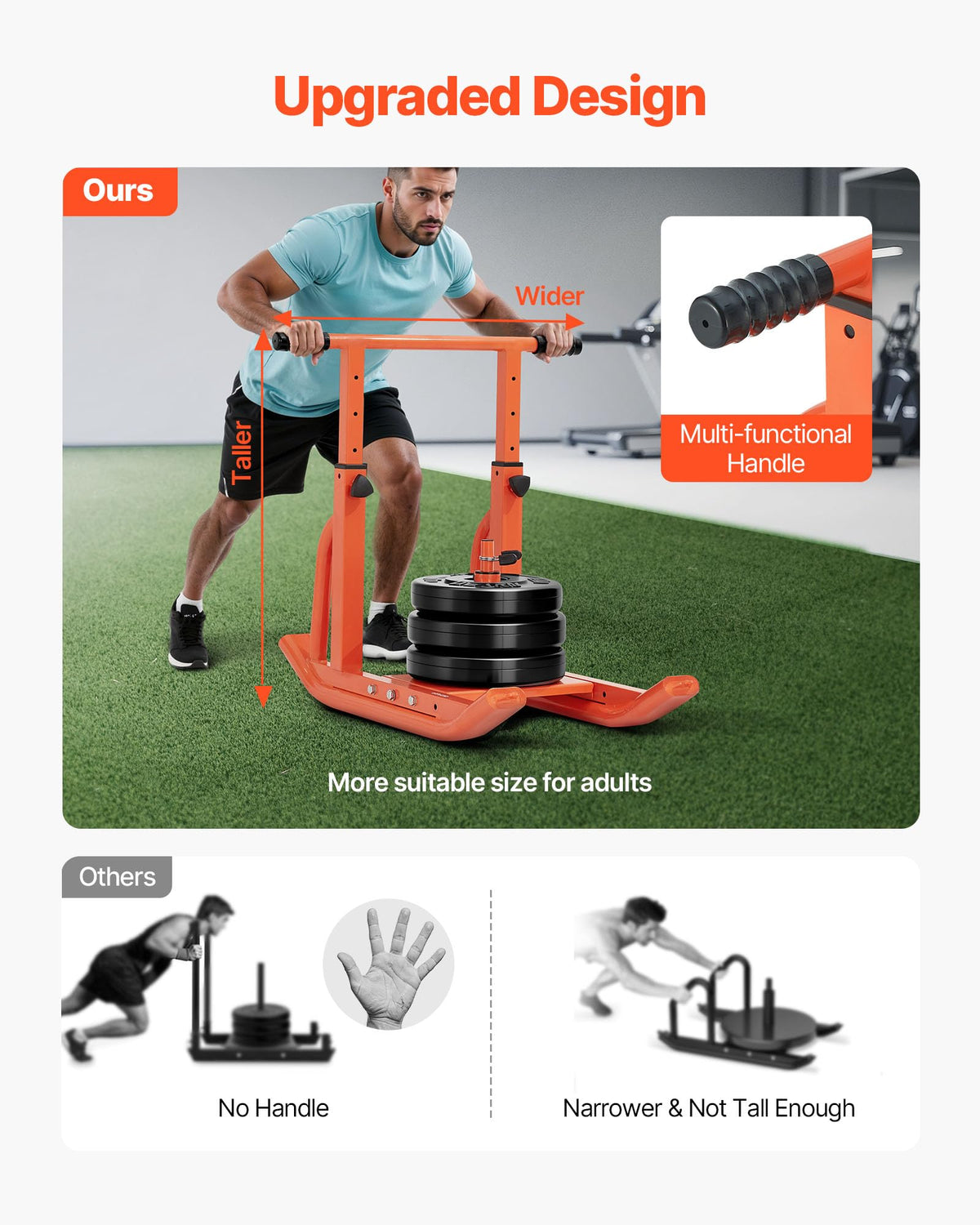 VEVOR Weight Sled,Workout Sled for Push-Pull Running & Strength Training