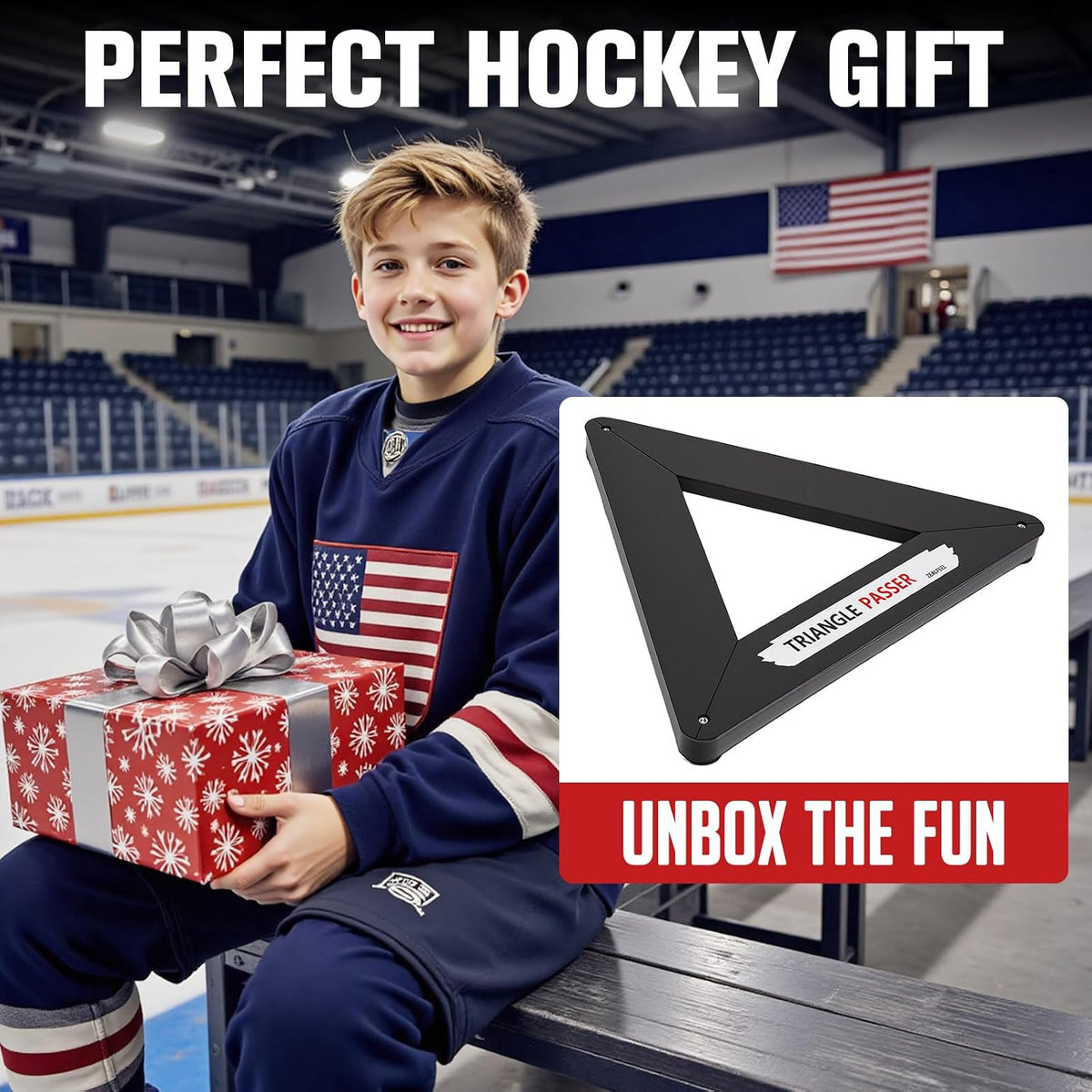 ZEALFEEL Triangle Hockey Rebounder, 26 Inch Passer Training Aid